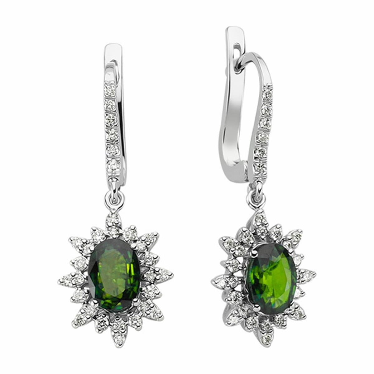 0.30 Karat Pırlanta Renkli Küpe L063856