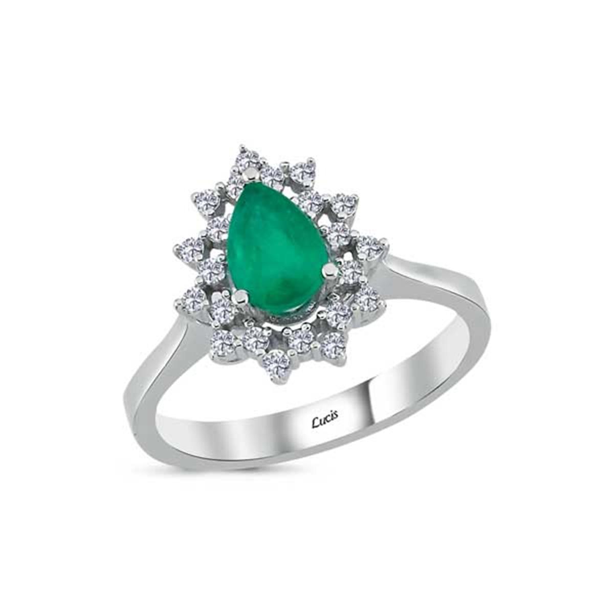 0.70 Karat Pırlanta Zümrüt Yüzük L049830