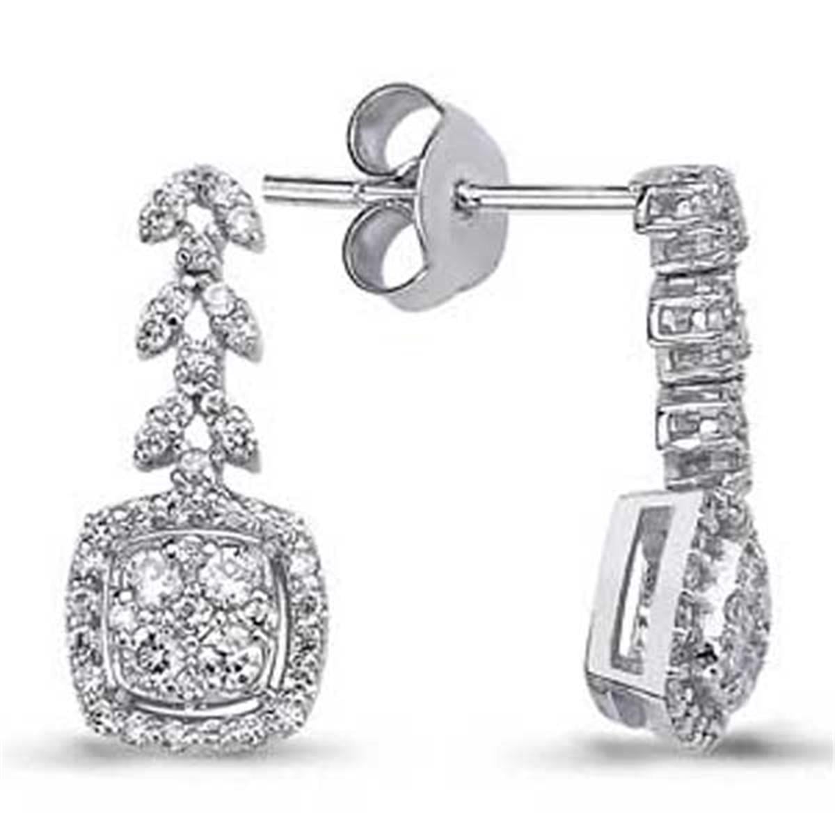 0.54 Karat Pırlanta Violet Küpe L063317