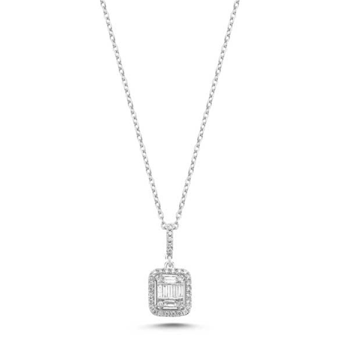 0.90 Karat Pırlanta Baget Kolye L067130