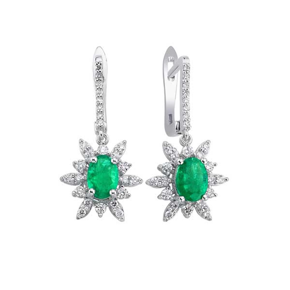 0.56 Karat Pırlanta Renkli Küpe L063775