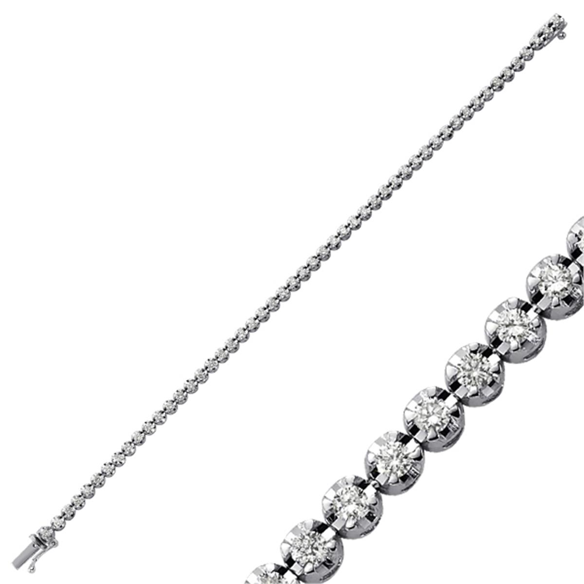 0.98 Karat Pırlanta Tasarım Bileklik L055644