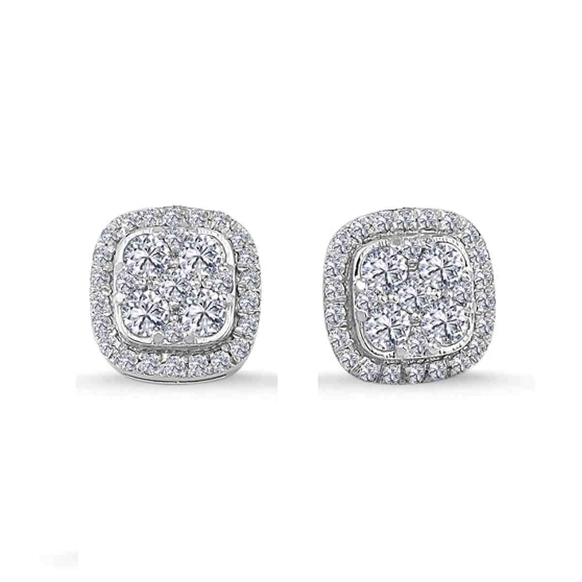 0.88 Karat Pırlanta Violet Küpe L063227