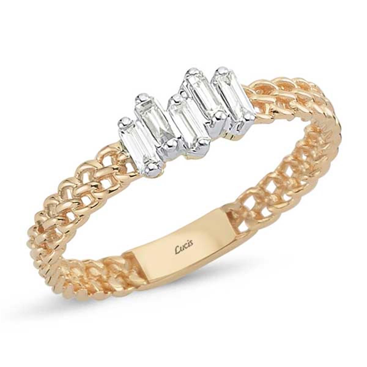0.17 Karat Pırlanta Baget Yüzük L046273