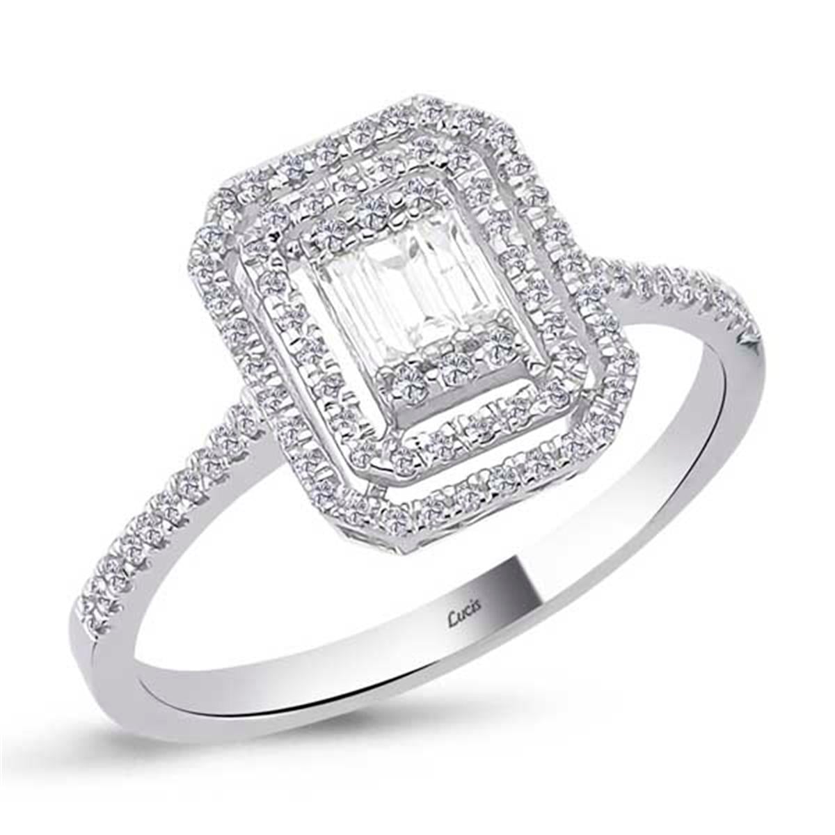 0.35 Karat Pırlanta Baget Yüzük L060496