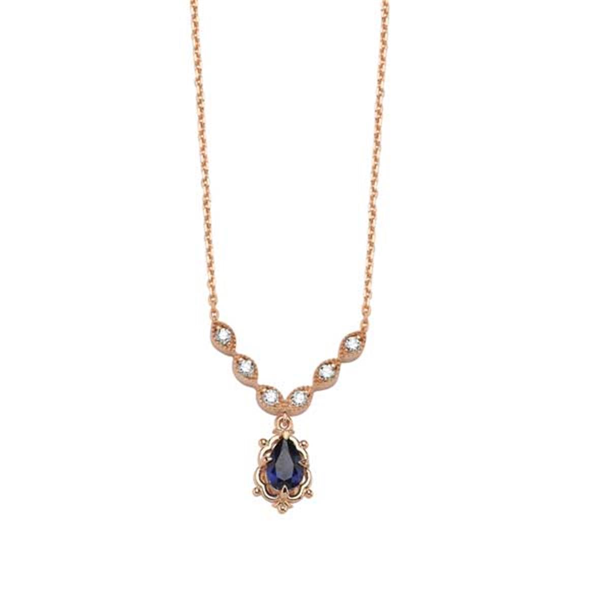 0.48 Karat Pırlanta Renkli Kolye L063632