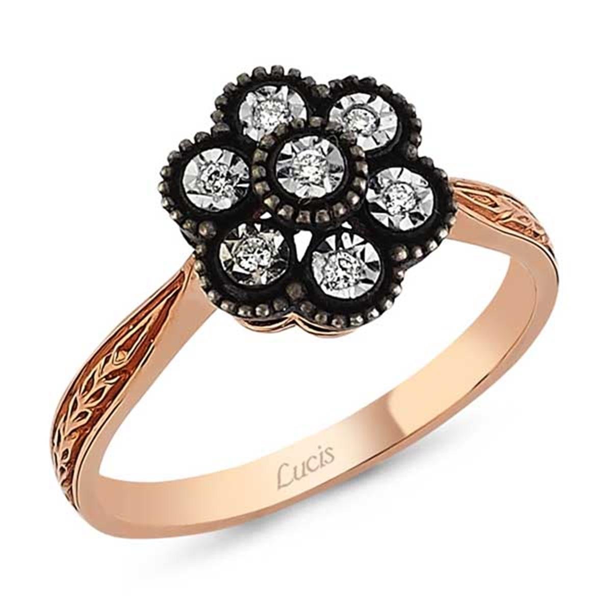 0.05 Karat Elmas Gül Yüzük L060594