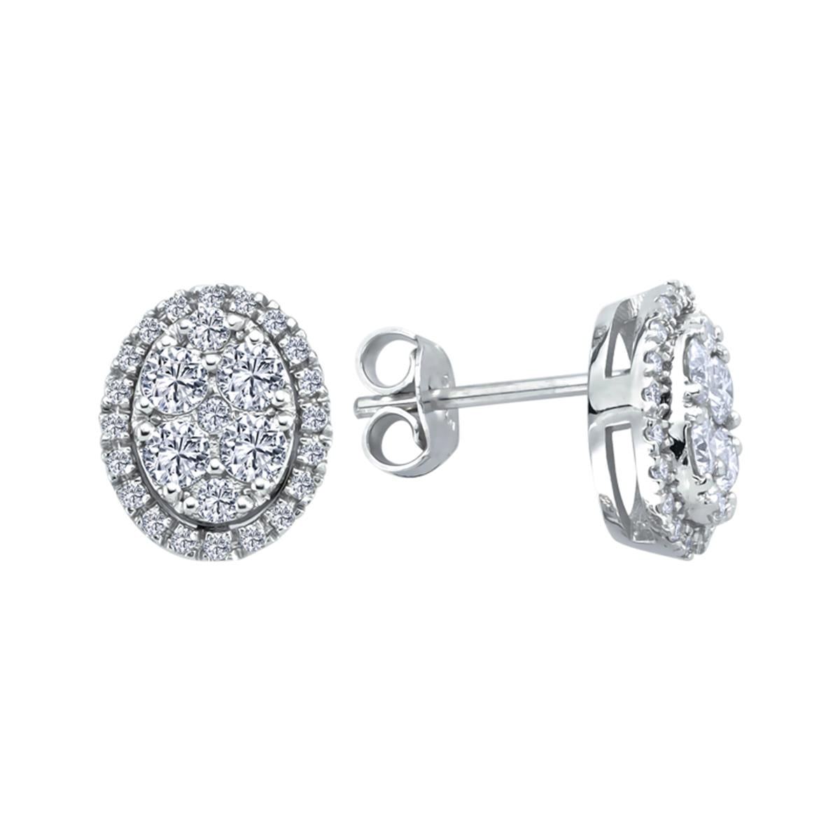 0.76 Karat Pırlanta Violet Küpe L050590