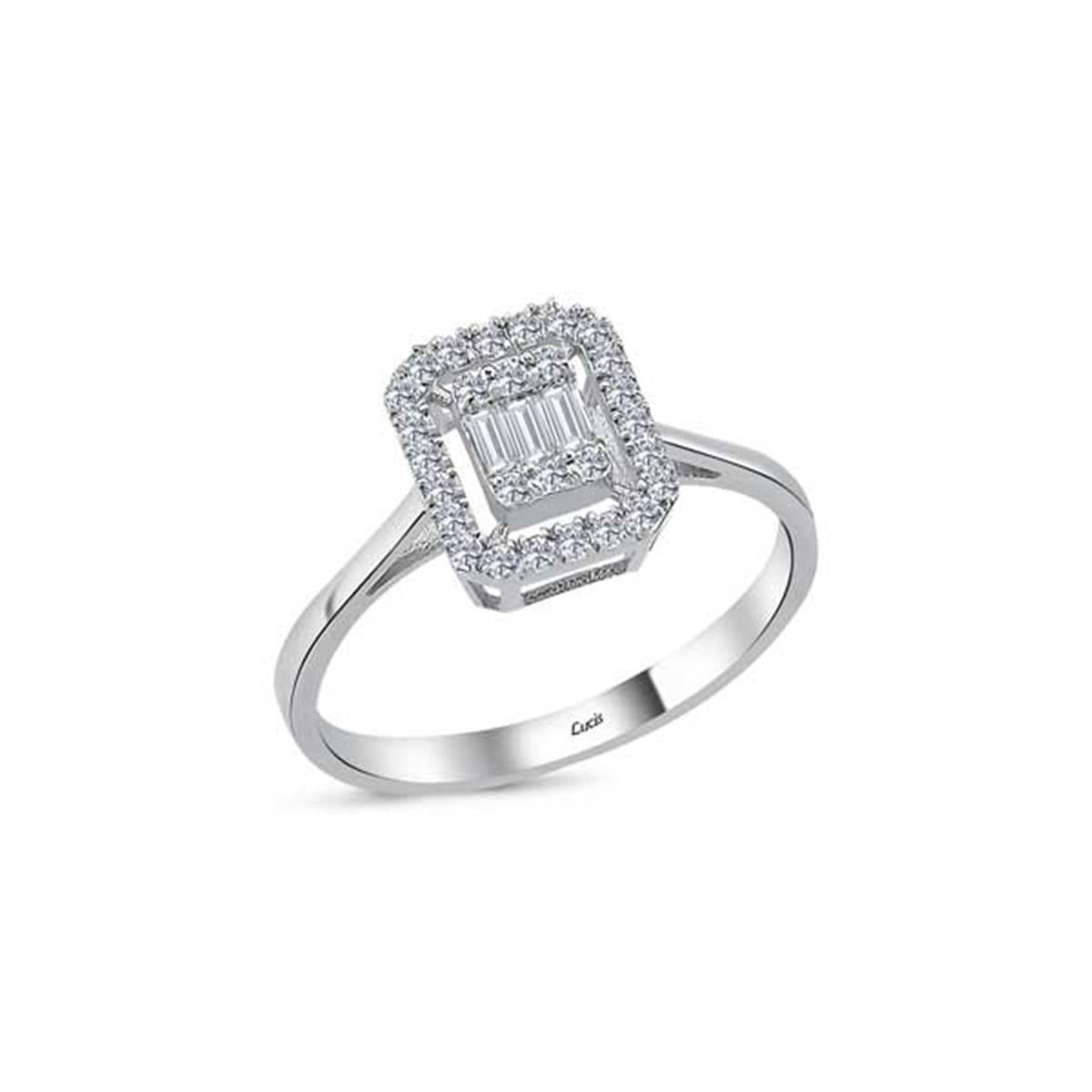 0.18 Karat Pırlanta Baget Yüzük L065524