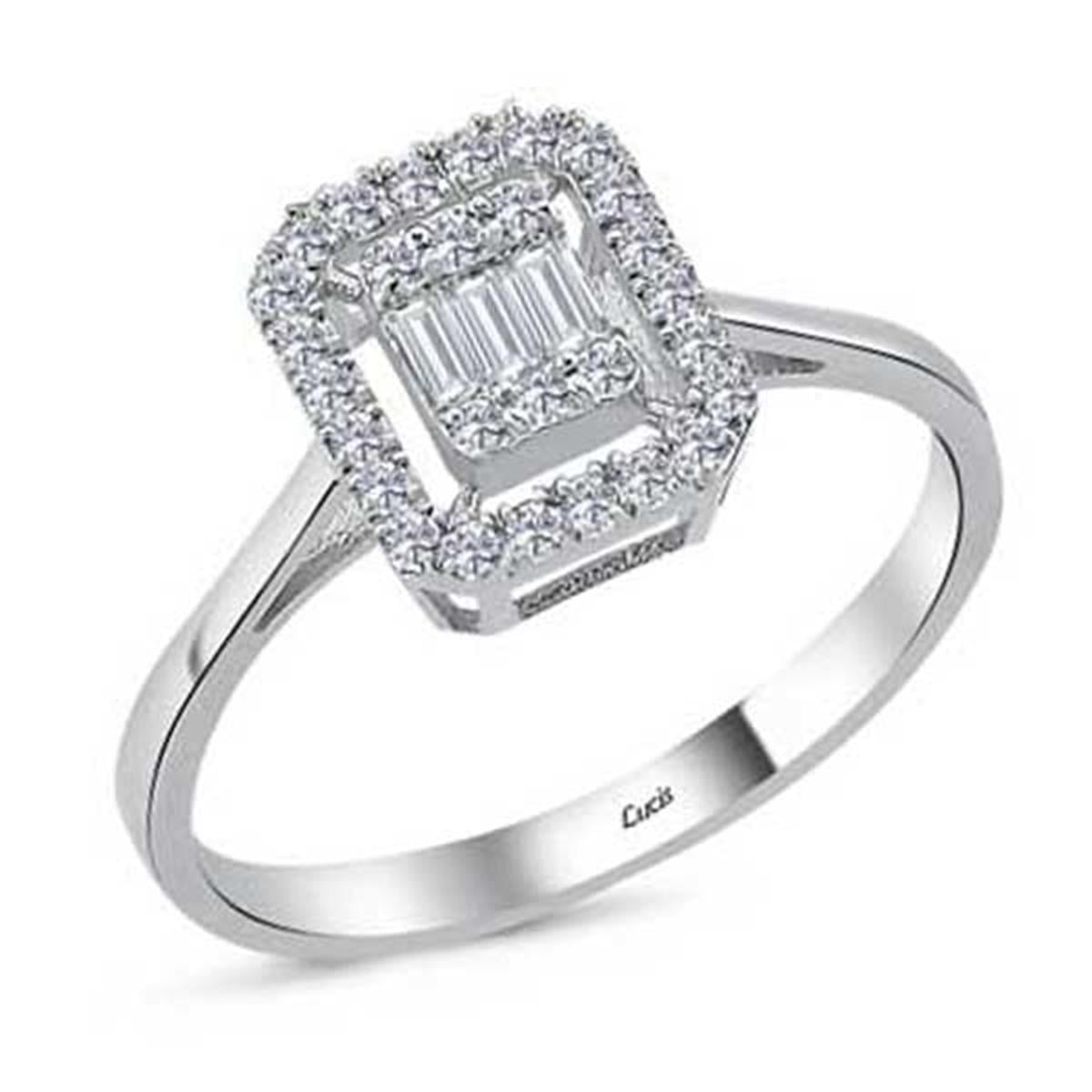 0.33 Karat Pırlanta Baget Yüzük L064238