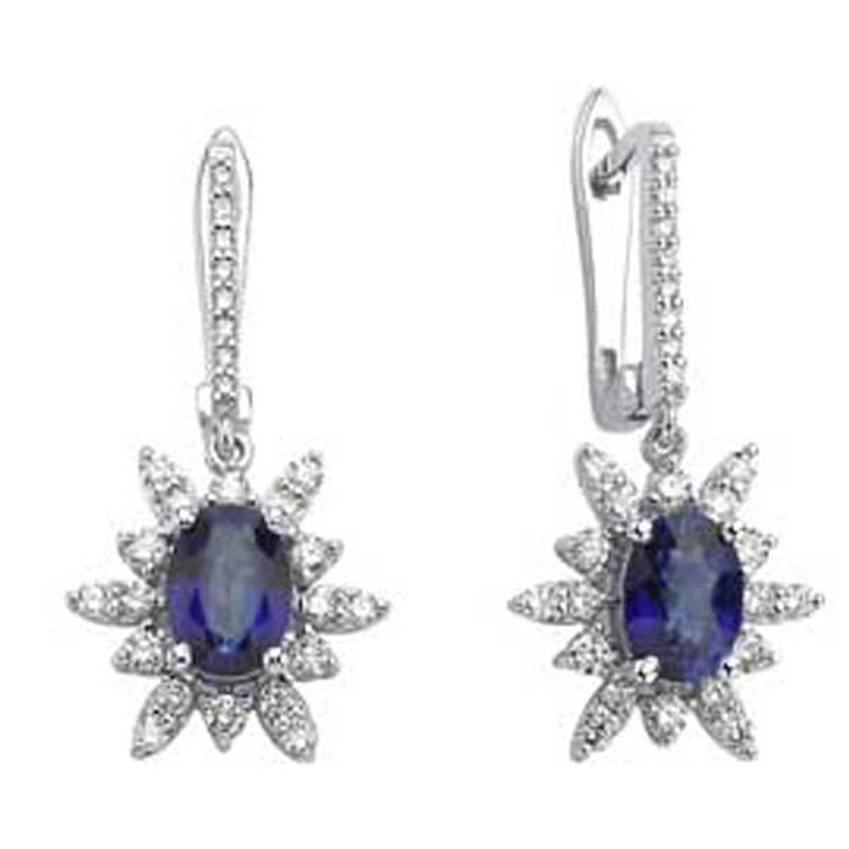 0.57 Karat Pırlanta Renkli Küpe L061432