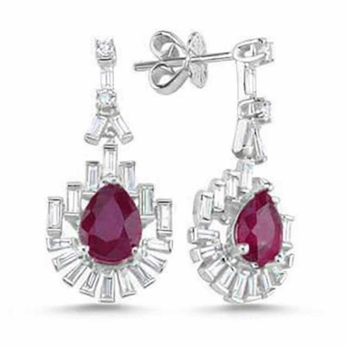 0.77 Karat Pırlanta Renkli Küpe L063746