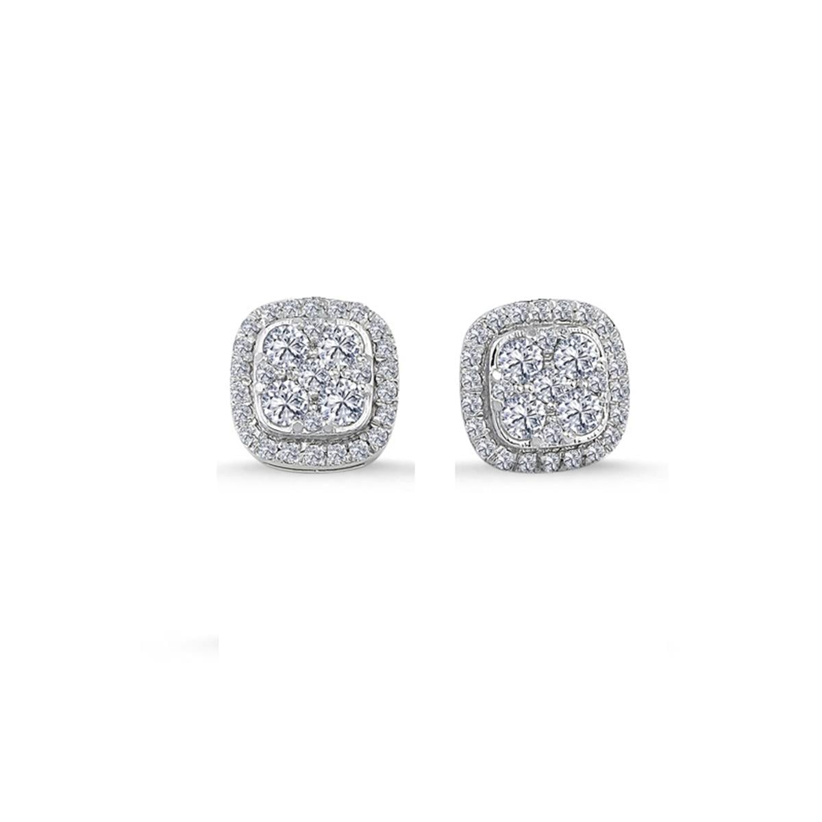 0.62 Karat Pırlanta Violet Küpe