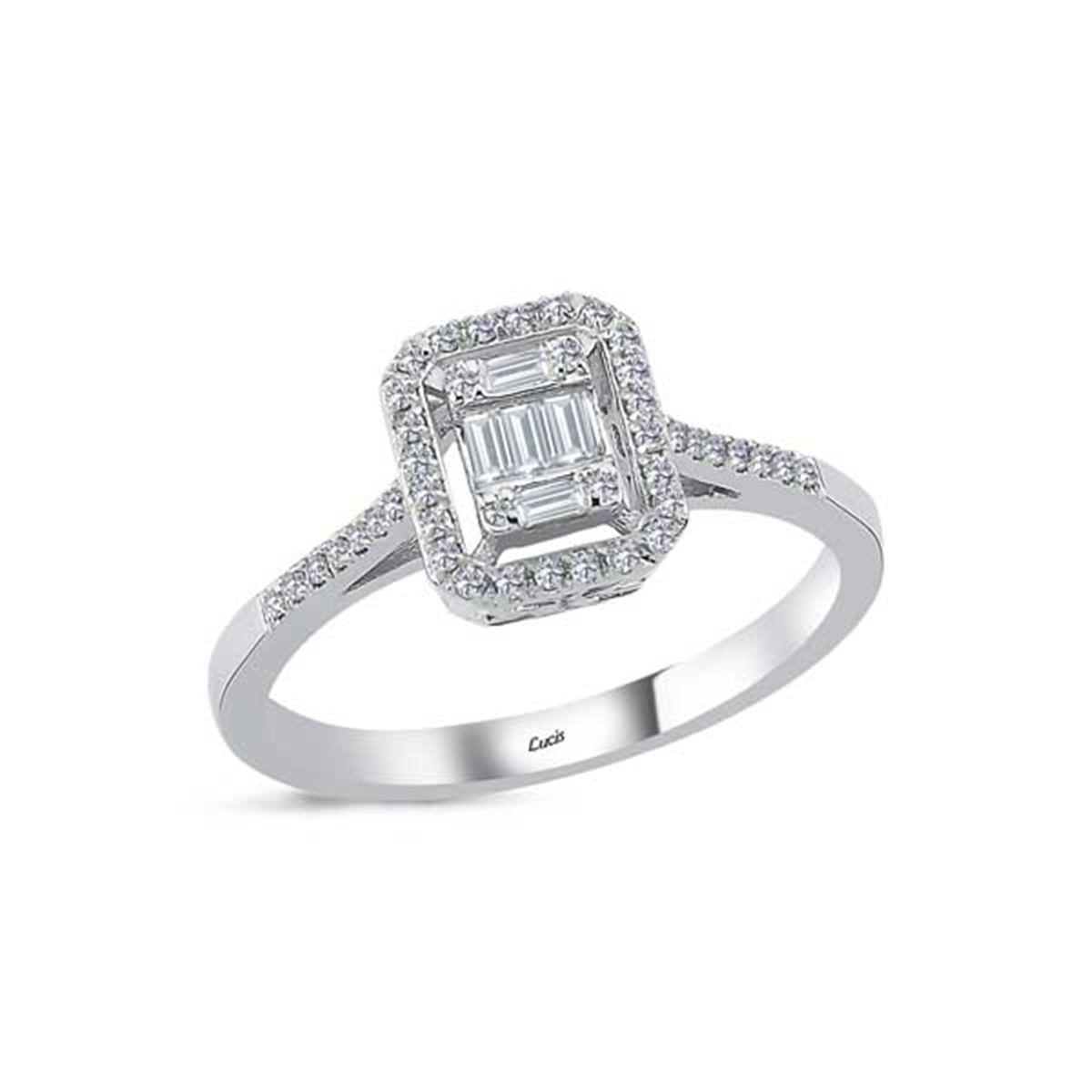 0.22 Karat Pırlanta Baget Yüzük L064855