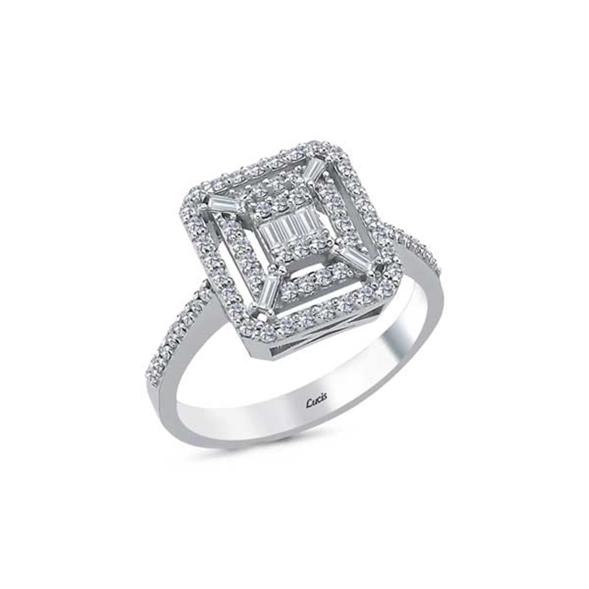 0.38 Karat Pırlanta Baget Yüzük L064854