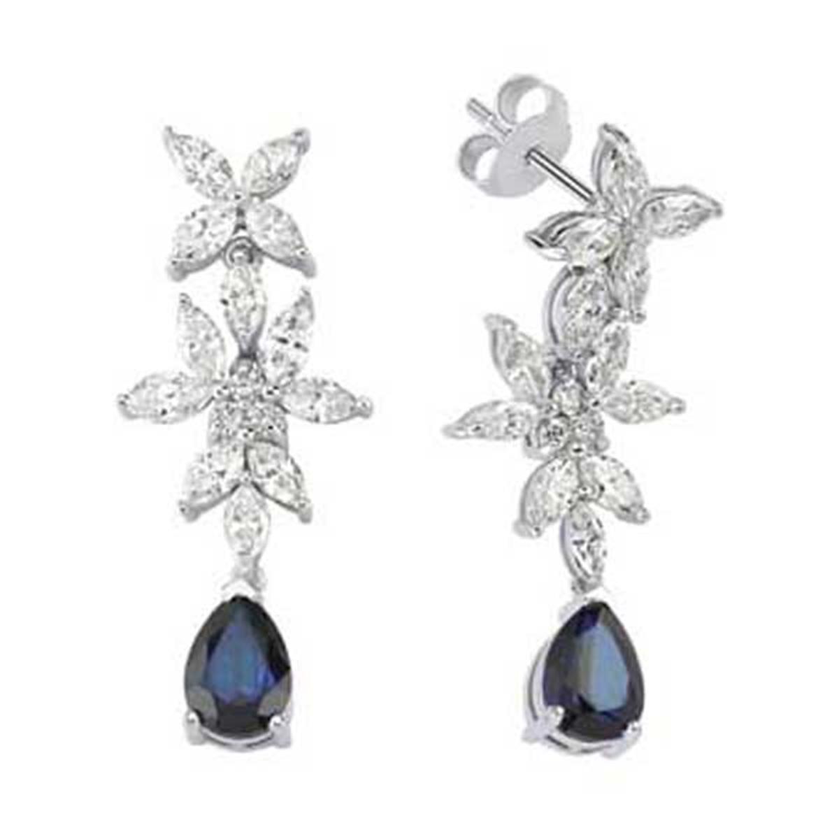 1.78 Karat Pırlanta Renkli Küpe L063062