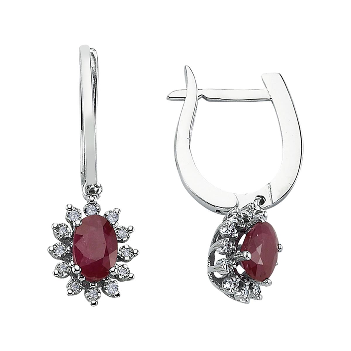 1.72 Karat Pırlanta Renkli Küpe L063750