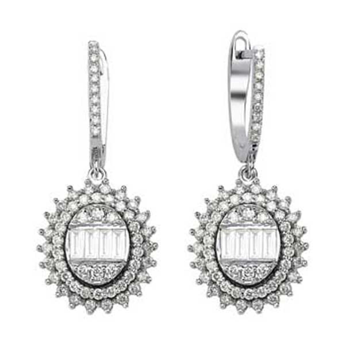 1.25 Karat Pırlanta Baget Küpe L063287