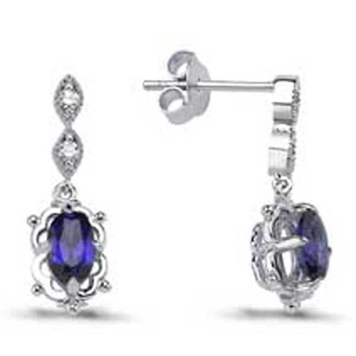 1.25 Karat Pırlanta Renkli Küpe L063662