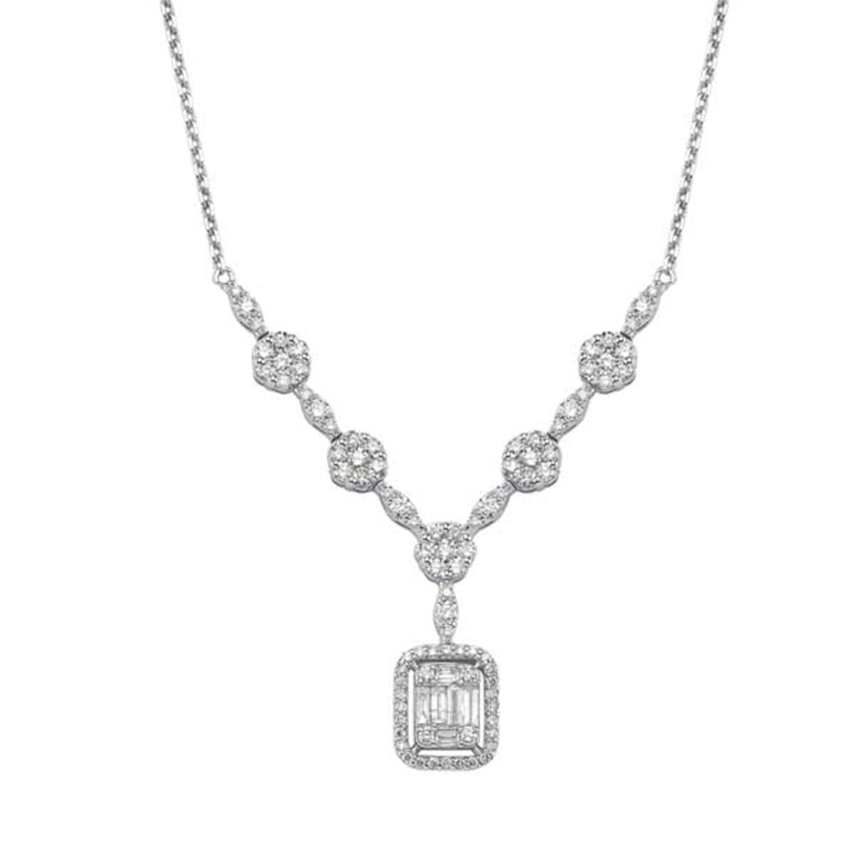 1.45 Karat Pırlanta Baget Kolye L063279