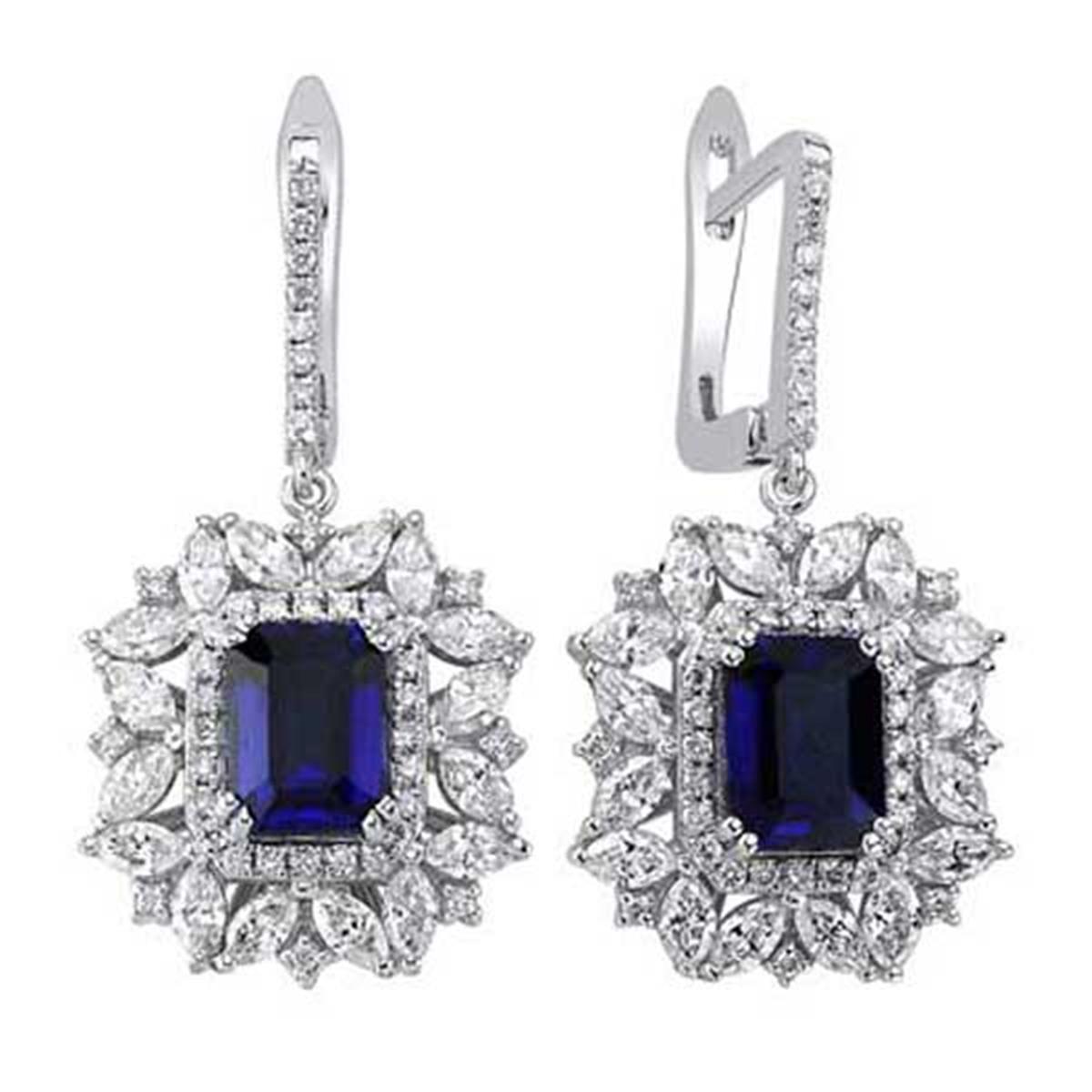 1.66 Karat Pırlanta Renkli Küpe L063611