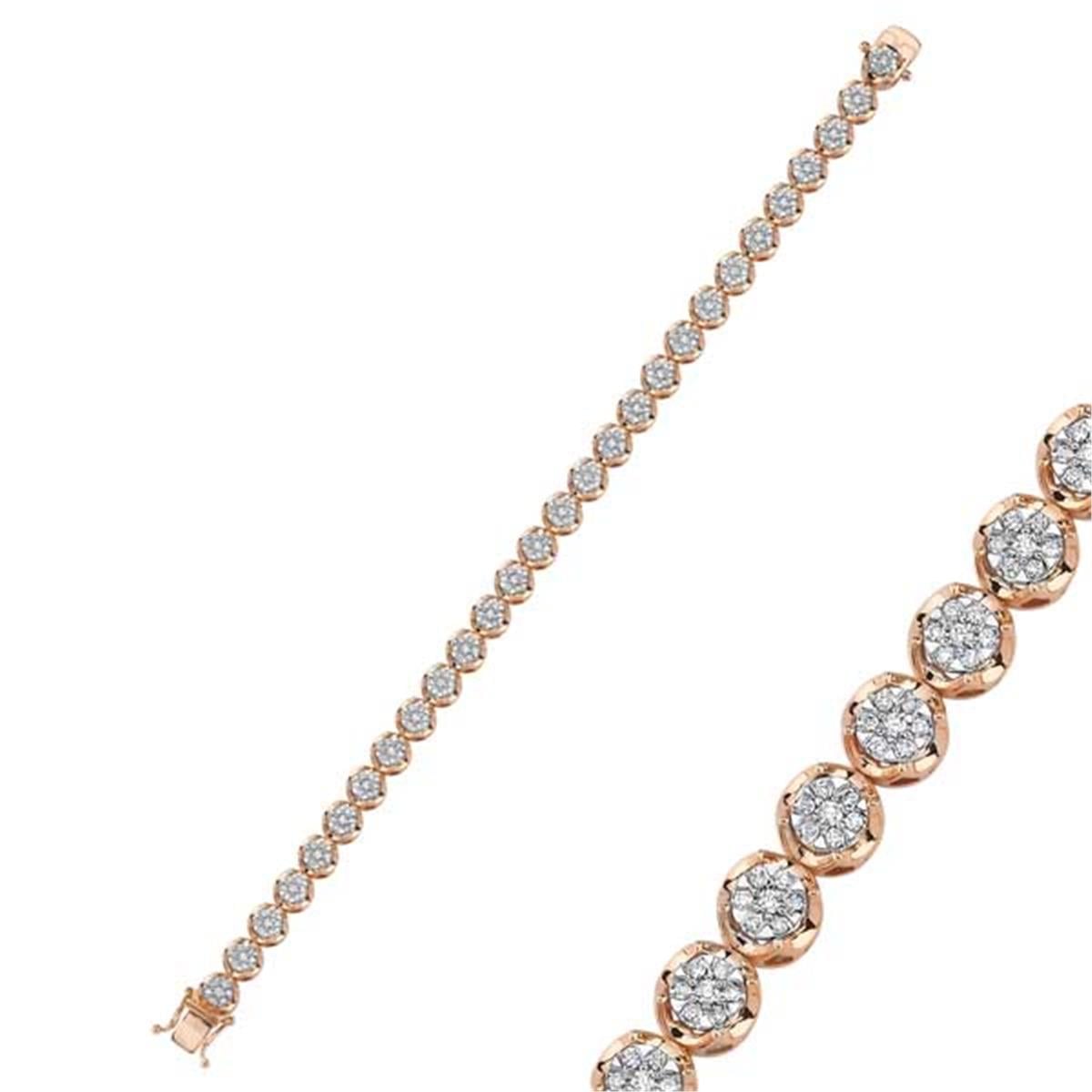 1.14 Karat Pırlanta Tasarım Bileklik L058387