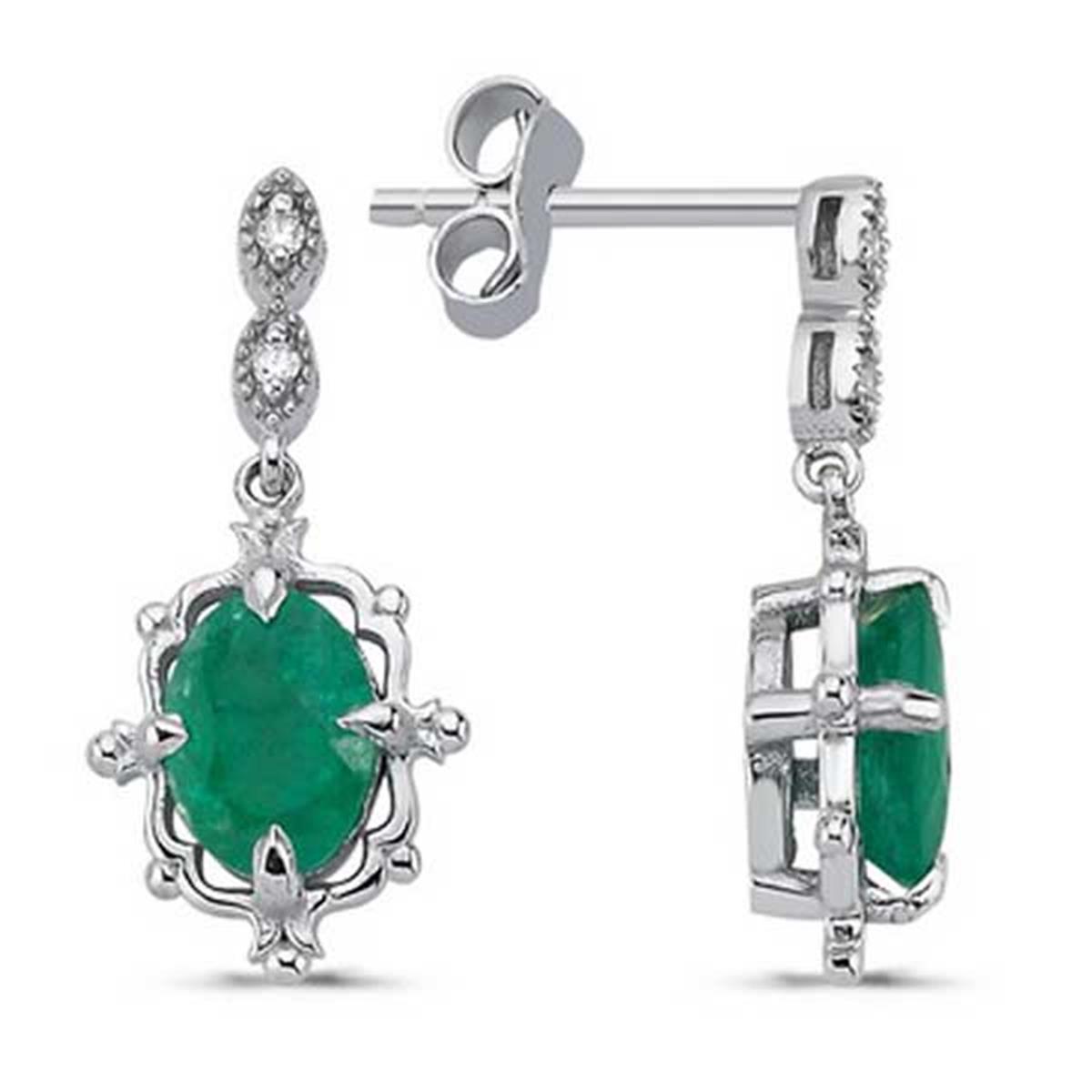 1.45 Karat Pırlanta Renkli Küpe L063783