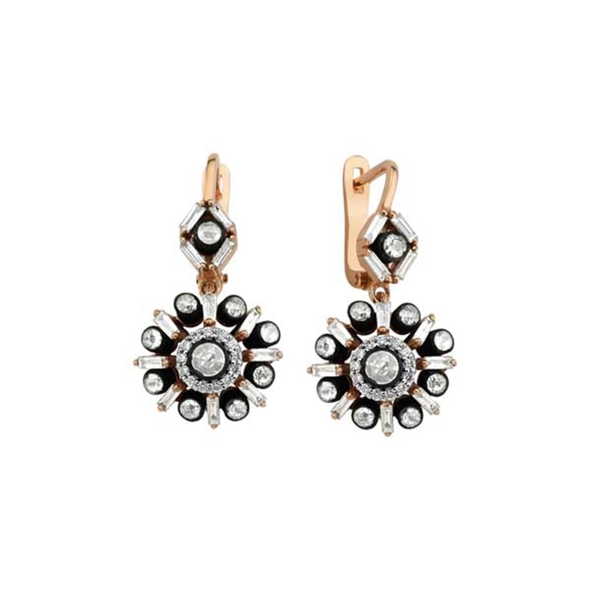 1.23 Karat Elmas Gül Küpe L059735