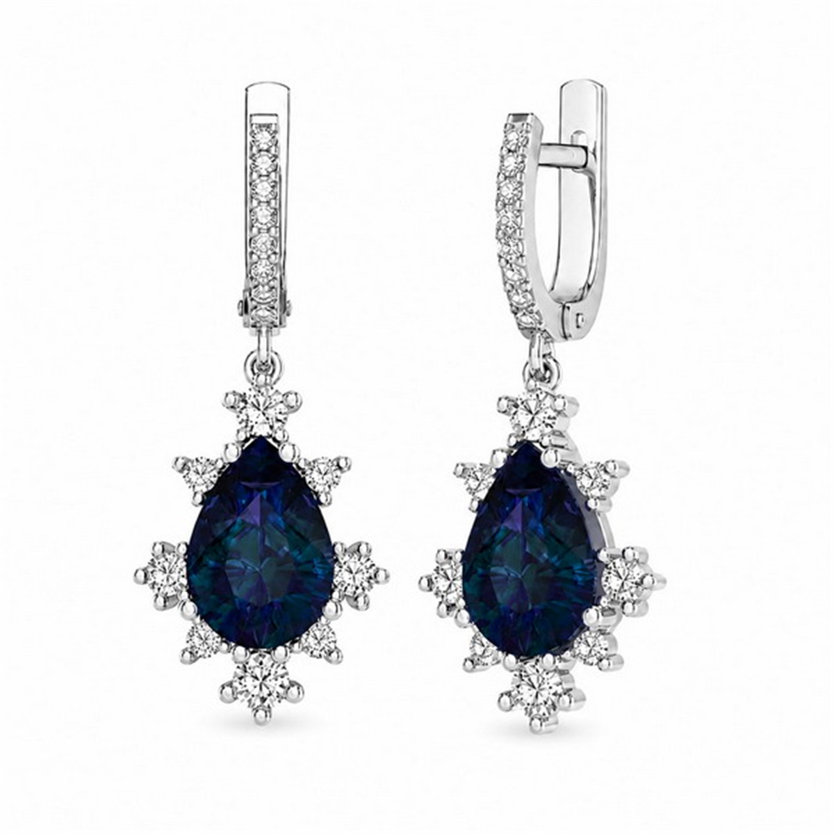 2.26 Karat Pırlanta Renkli Küpe L066449