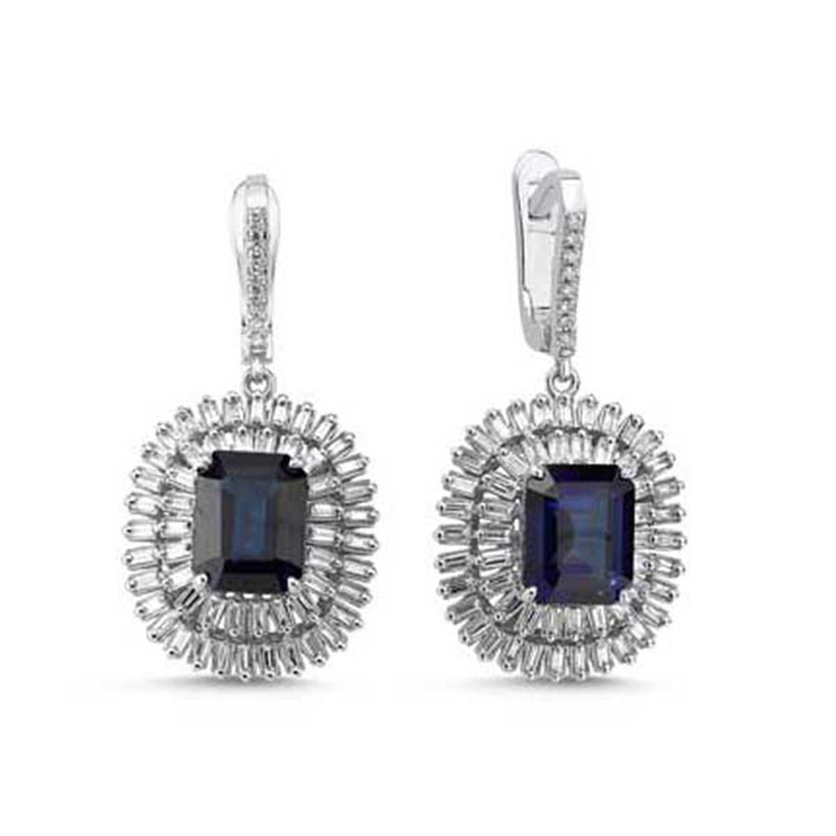6.90 Karat Pırlanta Baget Küpe L051235