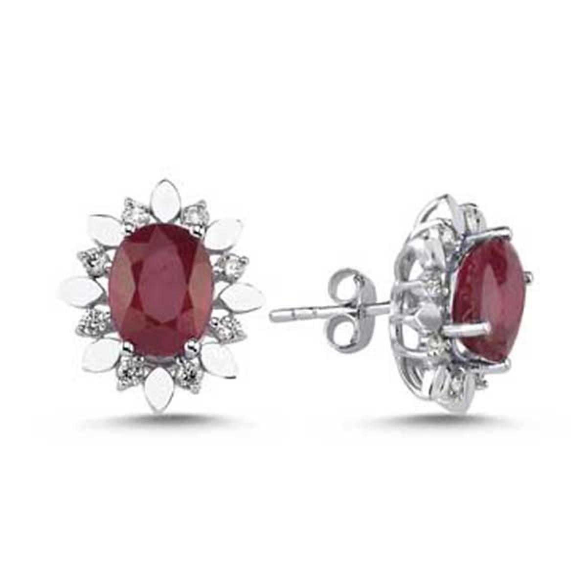 6.42 Karat Pırlanta Renkli Küpe L063748