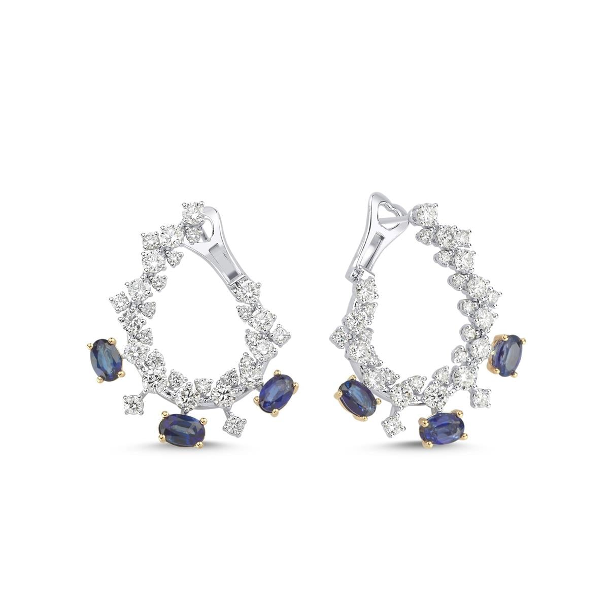 7.61 Karat Pırlanta Tasarım Küpe L064793