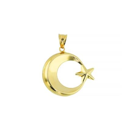 14 Ayar Altın Ayyıldız Kolye Ucu  -  0205150