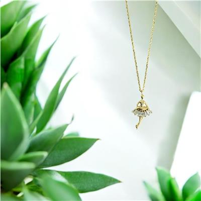 14 Ayar Altın Baget Kolye  -  0204027