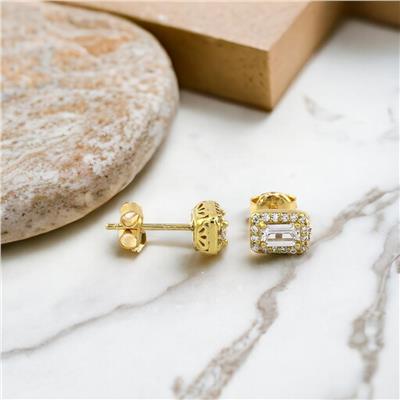 14 Ayar Altın Baget Küpe  -  0175544