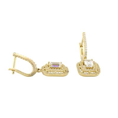 14 Ayar Altın Baget Küpe  -  0185038