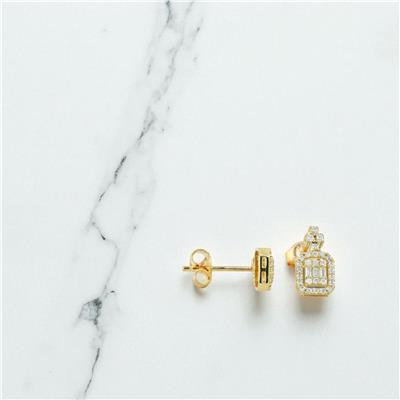 14 Ayar Altın Baget Küpe  -  0196366