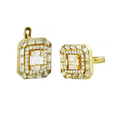 14 Ayar Altın Baget Küpe  -  0199749