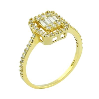 14 Ayar Altın Baget Yüzük  -  0198987