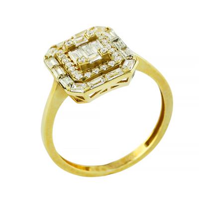 14 Ayar Altın Baget Yüzük  -  0199748