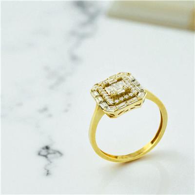 14 Ayar Altın Baget Yüzük  -  0199748