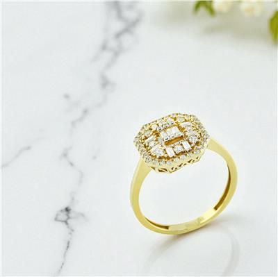 14 Ayar Altın Baget Yüzük  -  0199751