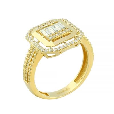 14 Ayar Altın Baget Yüzük  -  0205128