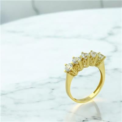 14 Ayar Altın Beştaş Yüzük  -  0202350