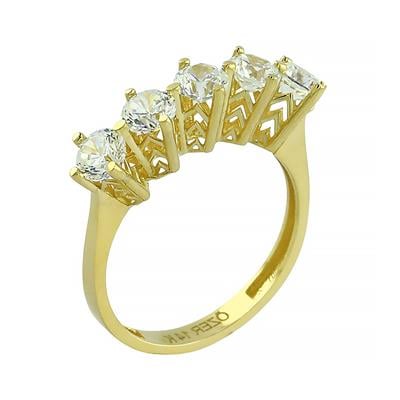 14 Ayar Altın Beştaş Yüzük  -  0202351