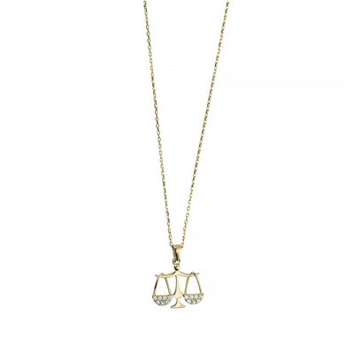 14 Ayar Altın Burç Kolye  -  0201270