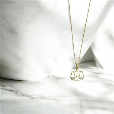 14 Ayar Altın Burç Kolye  -  0201270