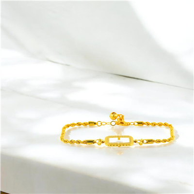 14 Ayar Altın Çerçeve Bileklik  -  F006578