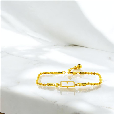 14 Ayar Altın Çerçeve Bileklik  -  F006583