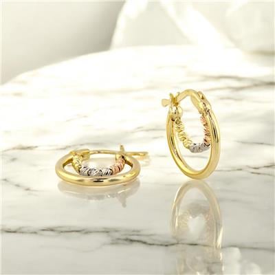 14 Ayar Altın Dorika Küpe  -  0188484